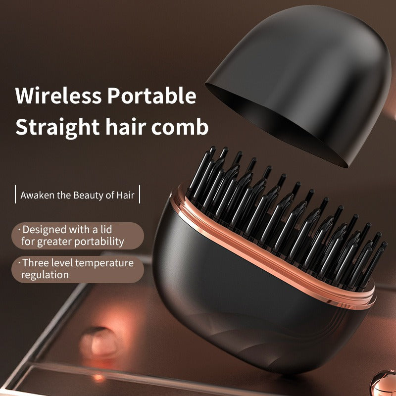 Mini Wireless Hair Straightening Comb