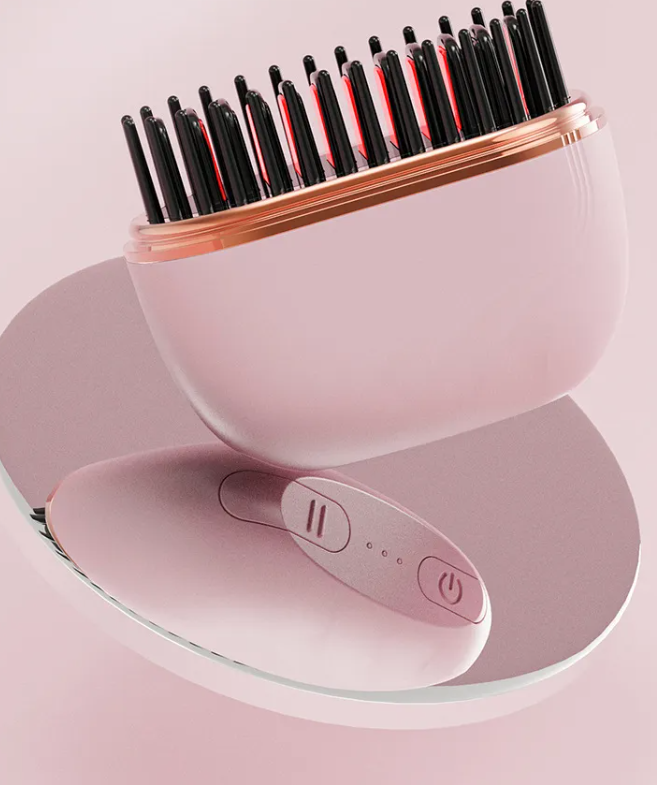 Mini Wireless Hair Straightening Comb