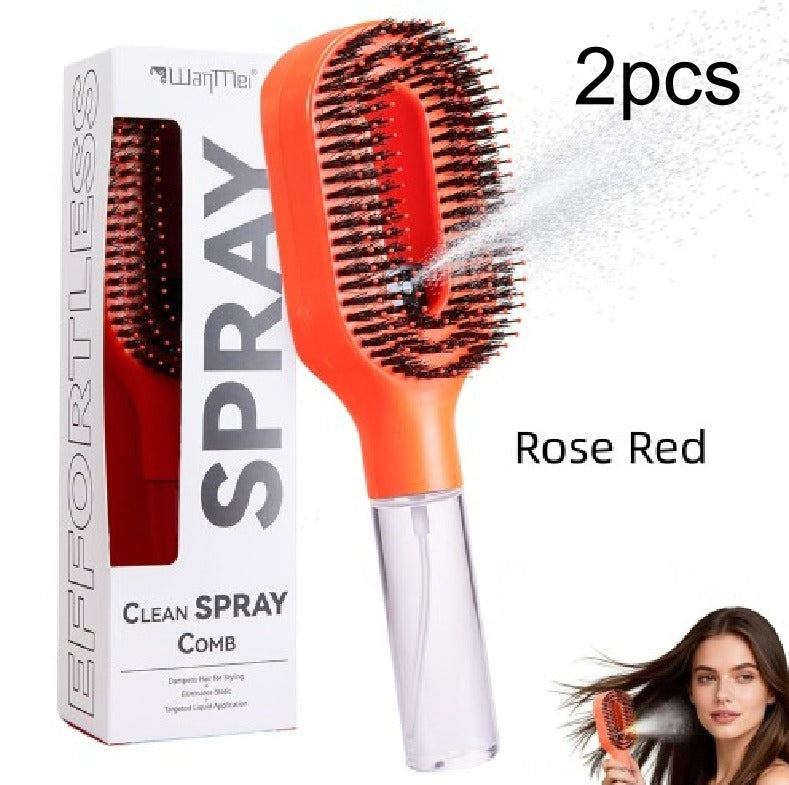 2-in-1 Mist Spray Detangling Hairbrush