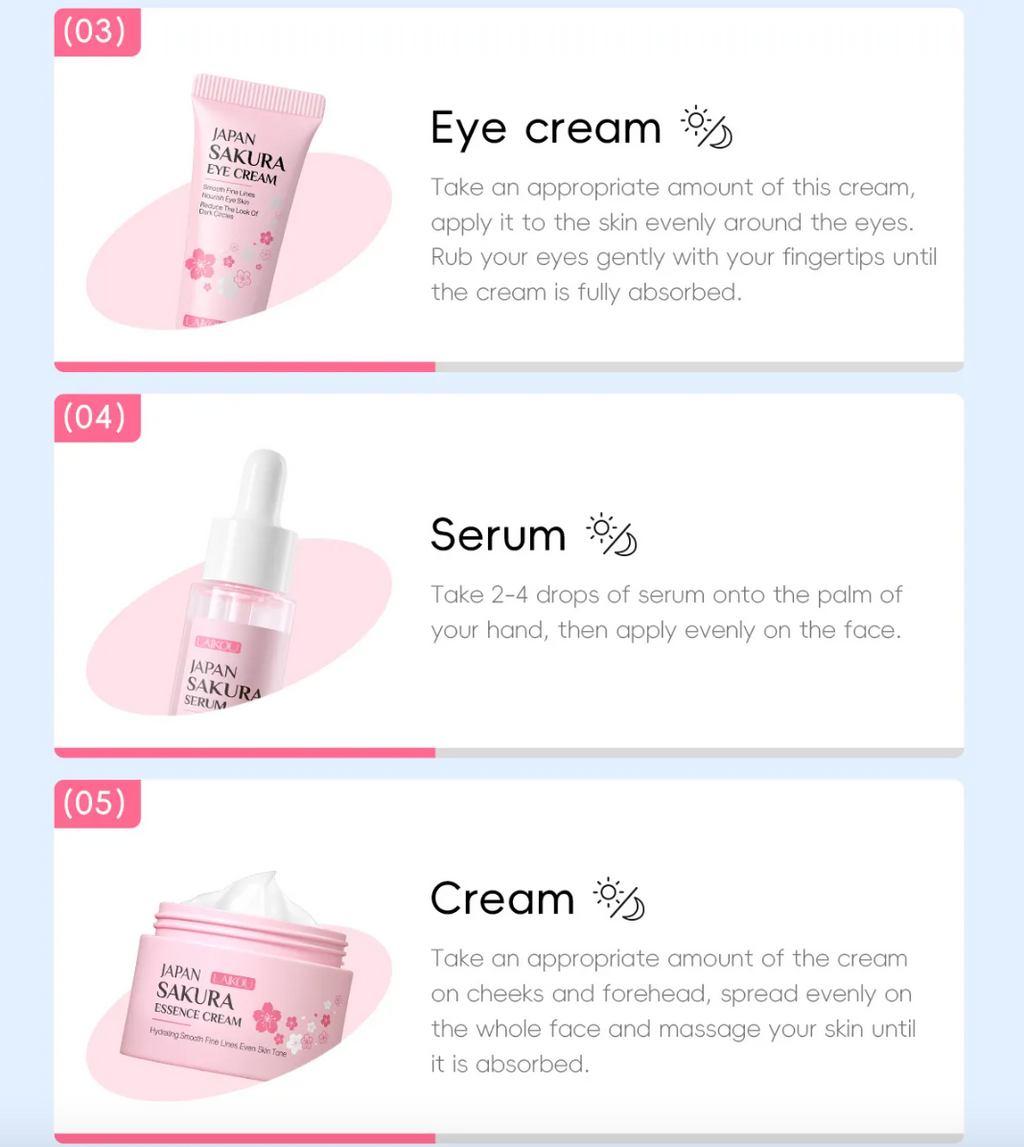 Cherry Blossom Skincare Set – 6pcs