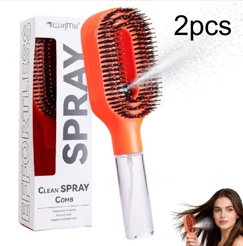 2-in-1 Mist Spray Detangling Hairbrush