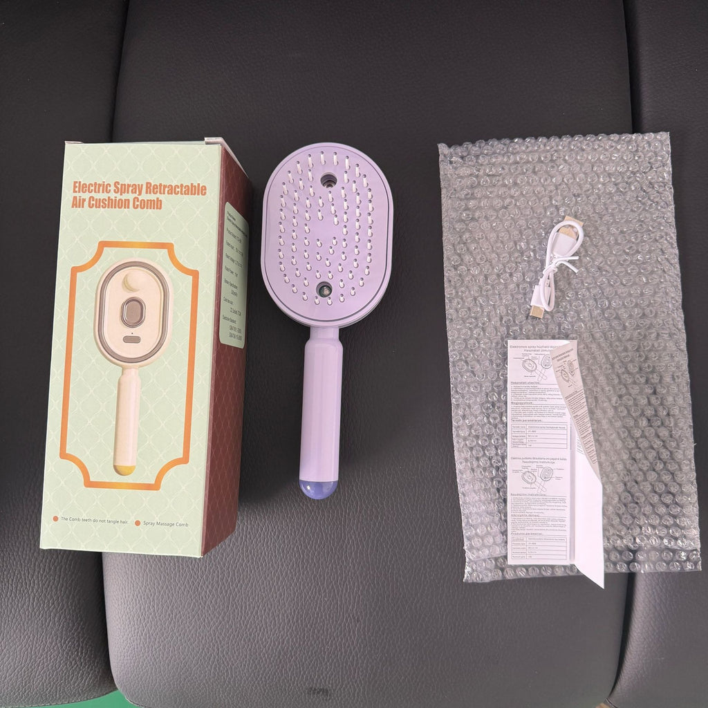 Electric Mist Spray Anti-Tangle Massage Comb