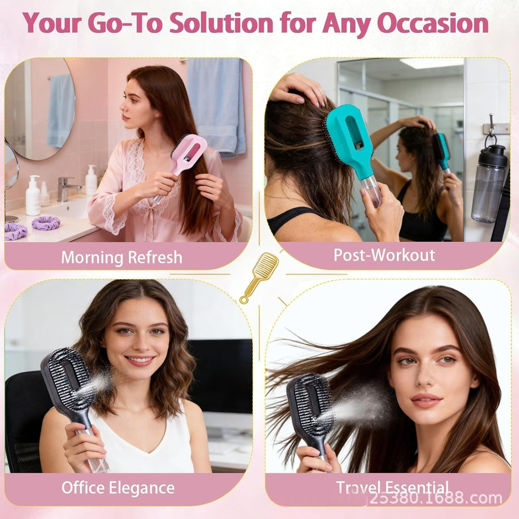2-in-1 Mist Spray Detangling Hairbrush