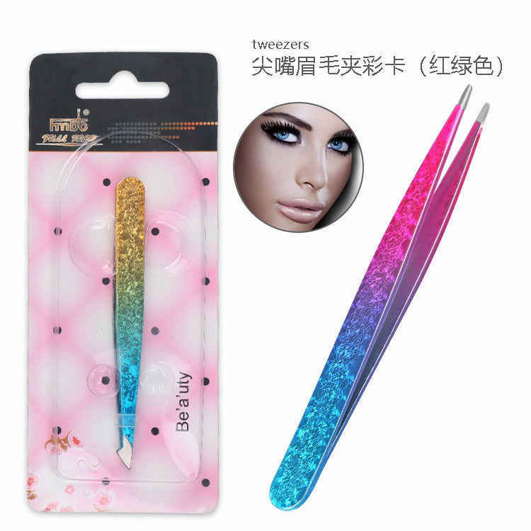 4-Piece Stainless Steel Eyebrow Tweezer Set