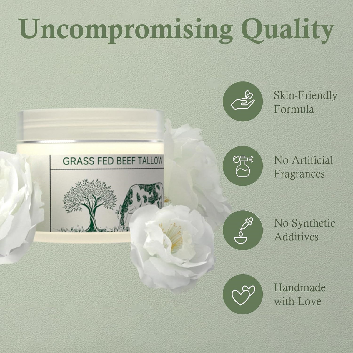 Grass-Fed Tallow Moisturizing Cream – Soothing & Nourishing Skincare