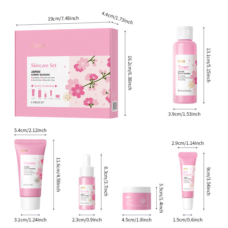 Japan Sakura Skincare Set - 5 Piece Face Care Kit
