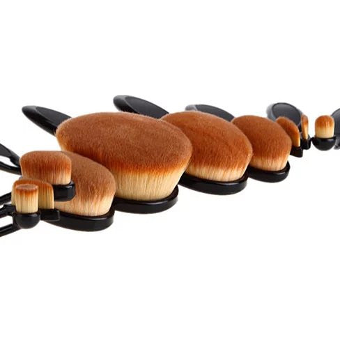 10-Piece Oval Makeup Brush Set