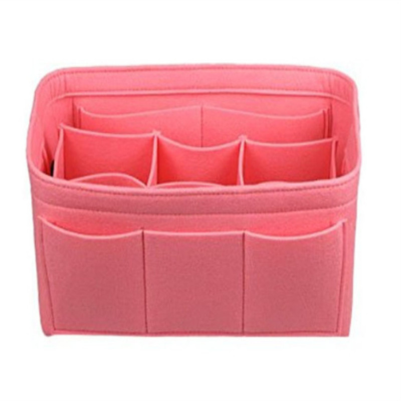 Large-Capacity Felt Makeup Organizer Bag