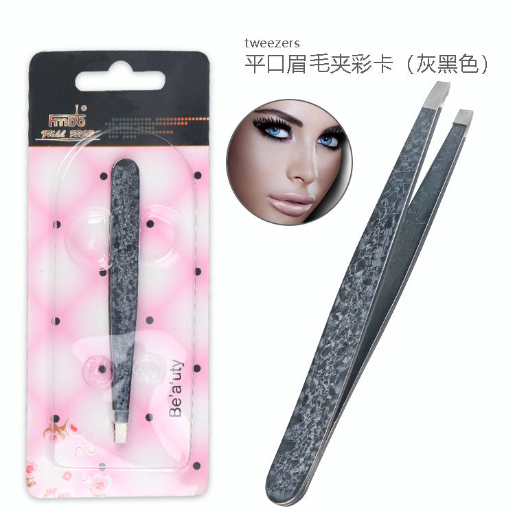 4-Piece Stainless Steel Eyebrow Tweezer Set