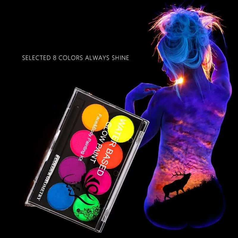 Fluorescent Water-soluble Body Paint Pigments (8/15 Colors)