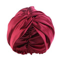Double Layer Imitation Silk Nightcap with Cross Twist