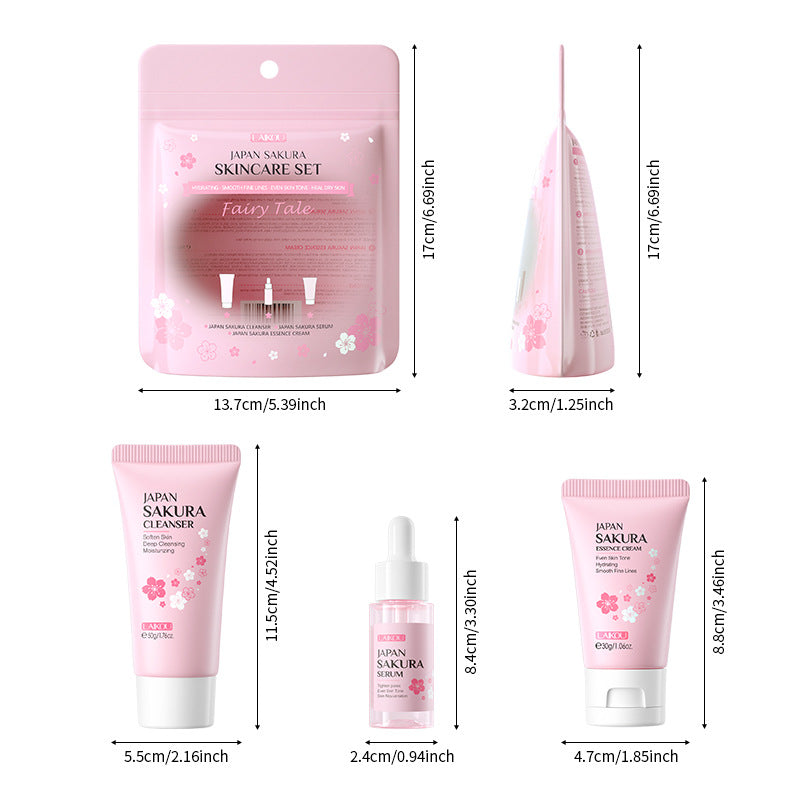 Japanese Cherry Blossom Skincare Set - 3 Pieces