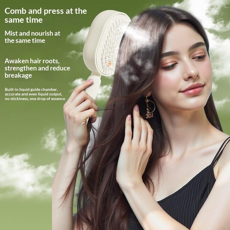 Electric Mist Spray Anti-Tangle Massage Comb