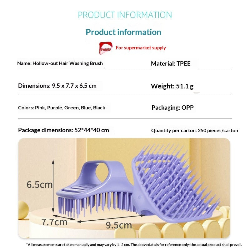 Hollow Massage Shampoo Brush