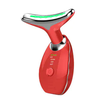 Beauty Facial Massager, 7 Color Wavy Acne Beauty Microcurrent Facial Device Skin Firming for Face Neck Beauty Device, — product image 1
