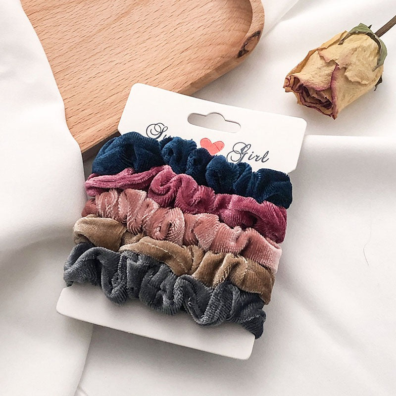 Colored Fabric Hair Ring