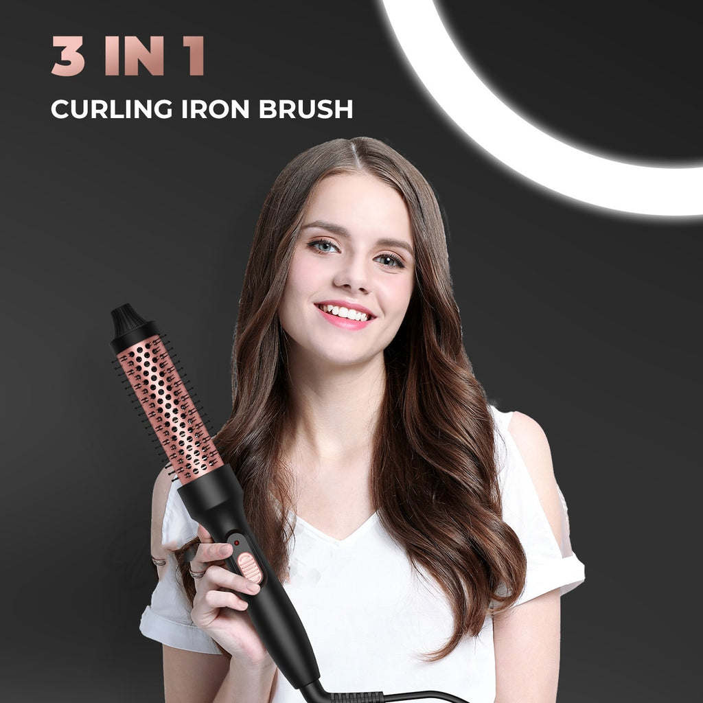 Hair Straightener & Curler Brush Dryer