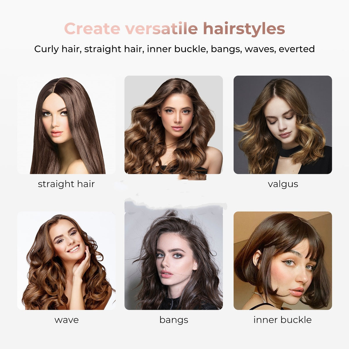 Hair Straightener & Curler Brush Dryer