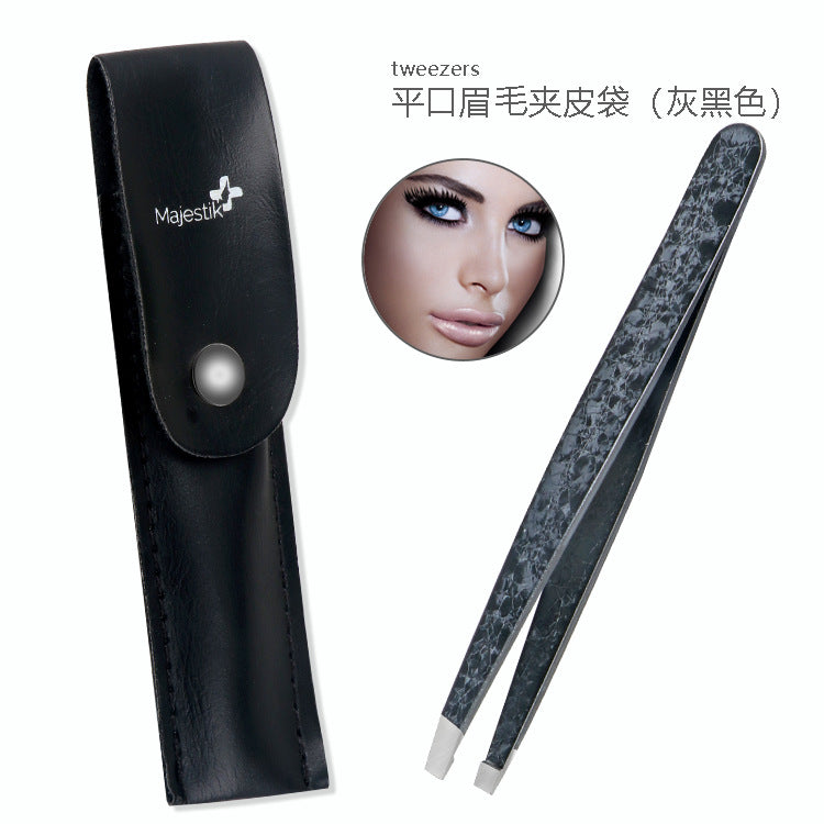 4-Piece Stainless Steel Eyebrow Tweezer Set